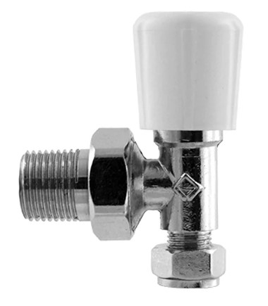 10mm angled radiator valve CP (3/4" Nut)
